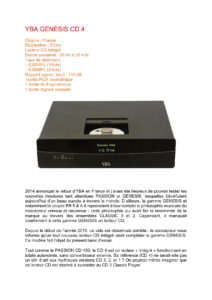 2015 - Audiophile FR (French) - YBA Genesis CD4
